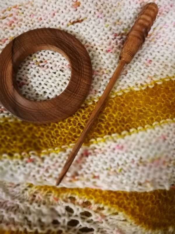 Turned wooden shawl pins