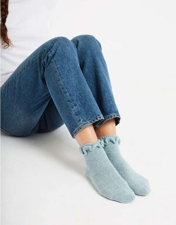 Wool and the Gang | Funkytown Socks, with frill - Boogie Blue