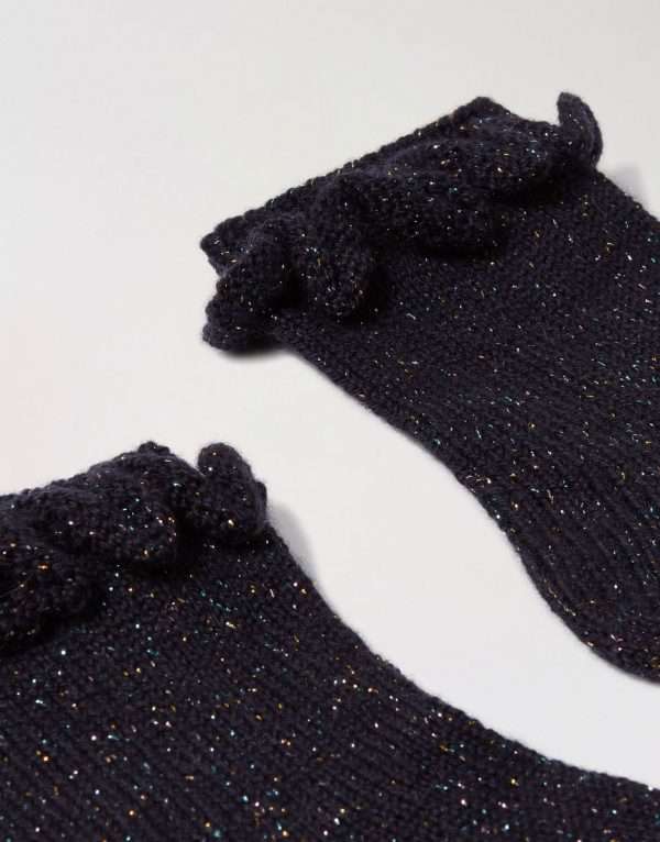 Wool and the Gang | Funkytown Socks, with frill - Night Fever Navy