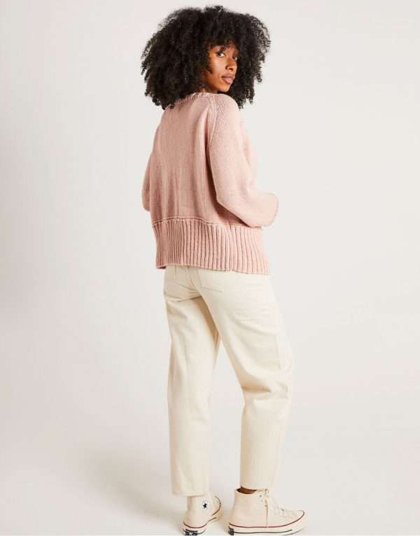 Wool and the Gang | Hold On Cardigan and Crop Top Set - in Cameo Rose