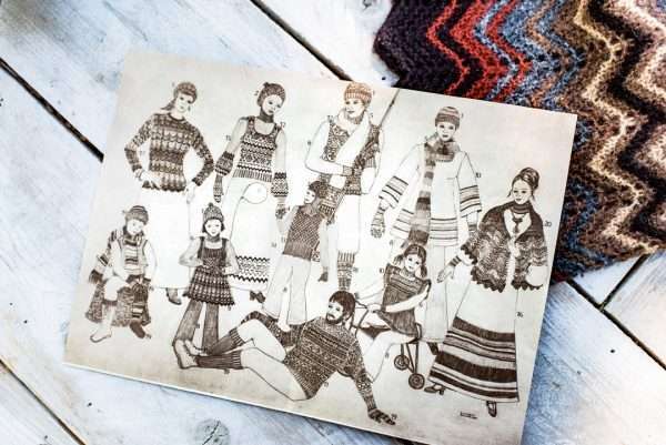 Pencil images of Shetland Trader designs
