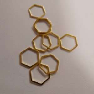Stitch markers | Hexagons - gold