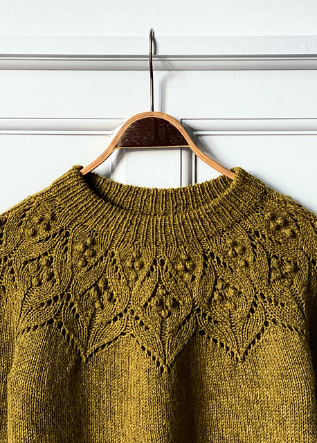 Magnolia Bloom lace yoke sweater by Camilla Vad
